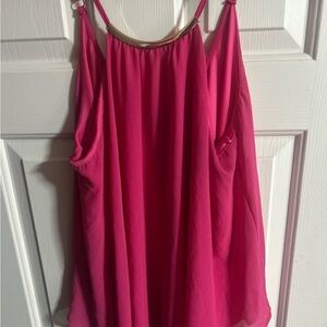 Lily White Vibrant Pink Camisole Top